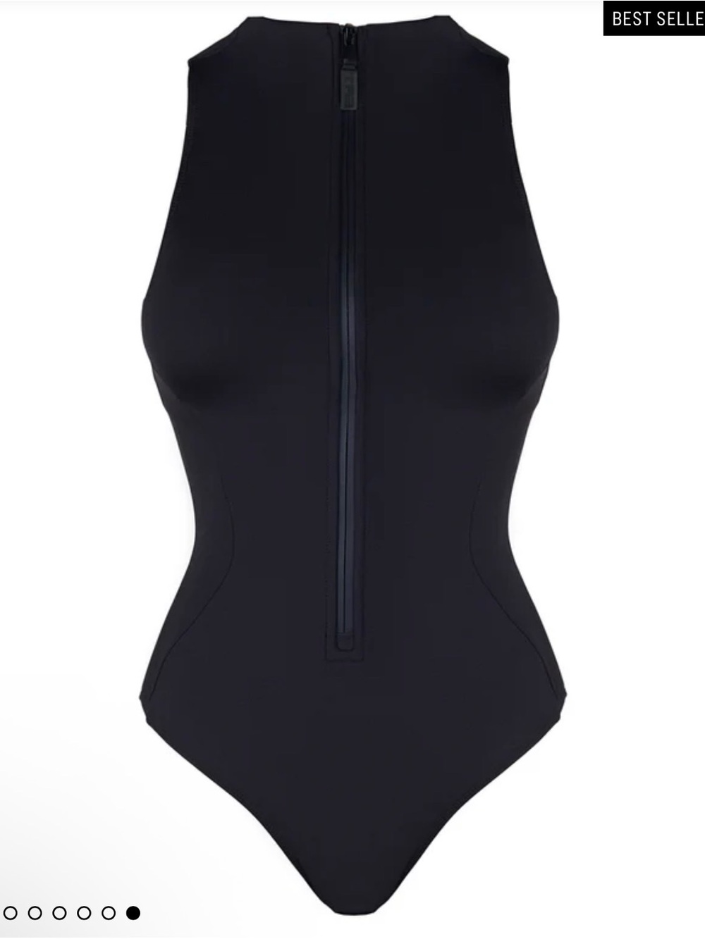 Ta3 Surfy Black Zip-Front One-Piece Swimsuit - Picture 4 of 7